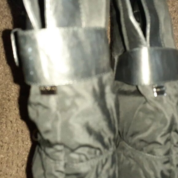 RUDSAK-Black Leather-Quilted Fabric-Over The Knee Boots-Sz 38-7.5-Near Mint - Picture 8 of 9